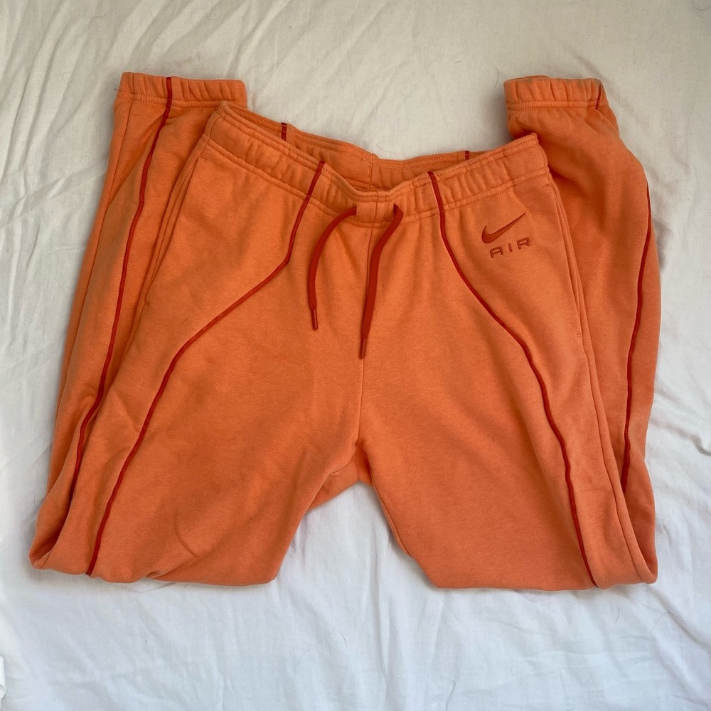 Orange nike air sweatpants